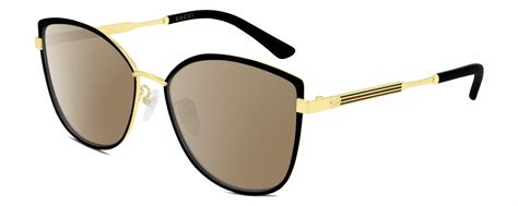 gucci sonnenbrille cat eye|Gucci GG 0589SK 001 Black Gold Metal Cat.